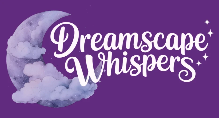 Dreamscape Whispers dark purple logo